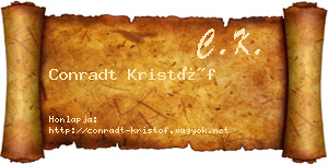 Conradt Kristóf névjegykártya